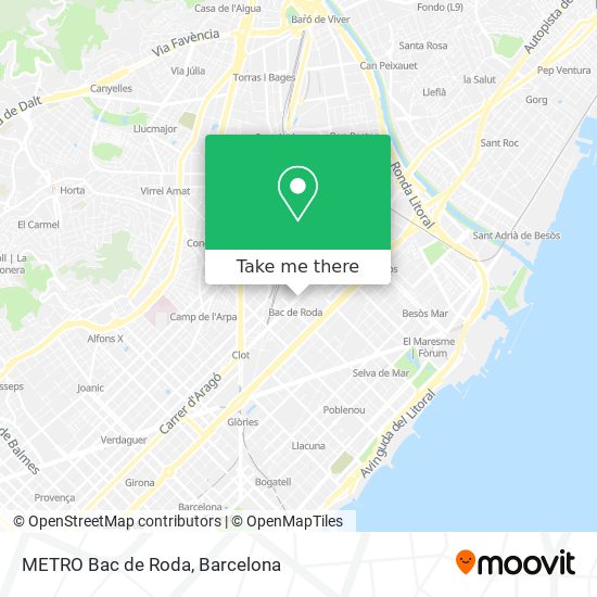 mapa METRO Bac de Roda