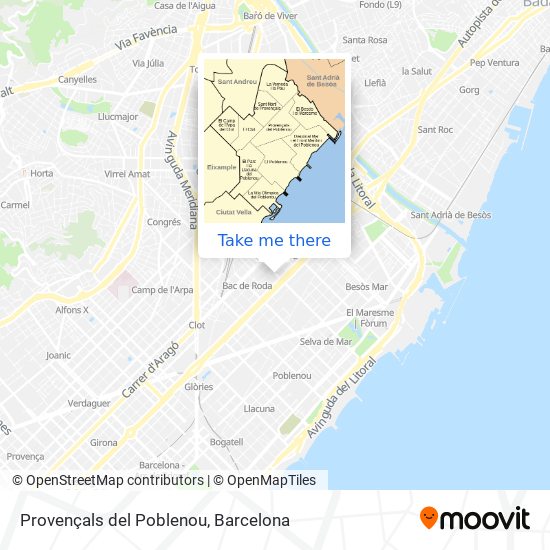 Provençals del Poblenou map