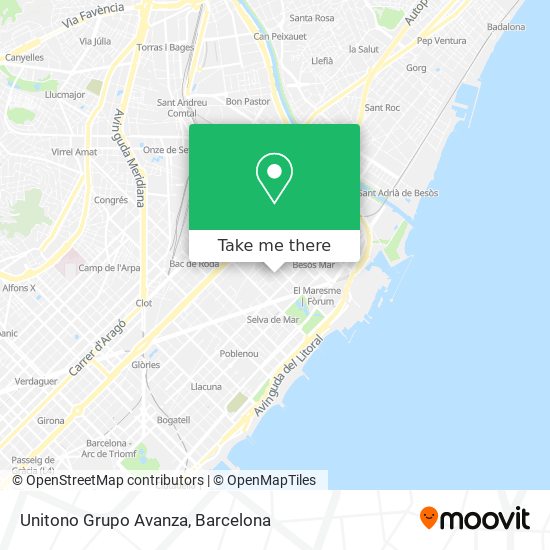 Unitono Grupo Avanza map