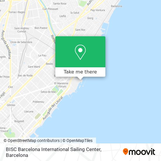 mapa BISC Barcelona International Sailing Center