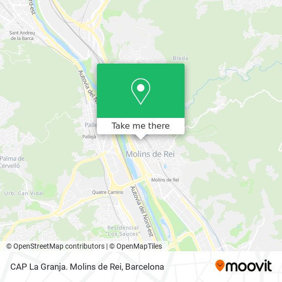 mapa CAP La Granja. Molins de Rei