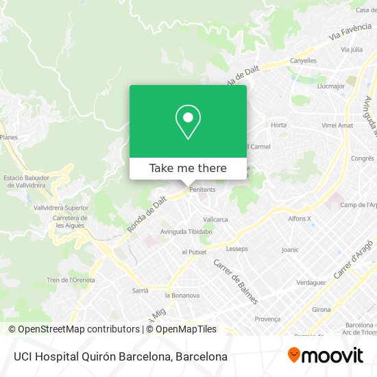 UCI Hospital Quirón Barcelona map