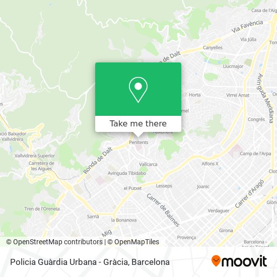 Policia Guàrdia Urbana - Gràcia map