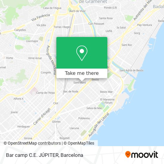 Bar camp C.E. JÚPITER map