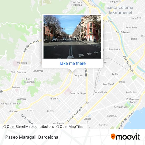 Paseo Maragall map