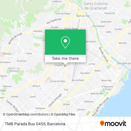 TMB Parada Bus 0455 map