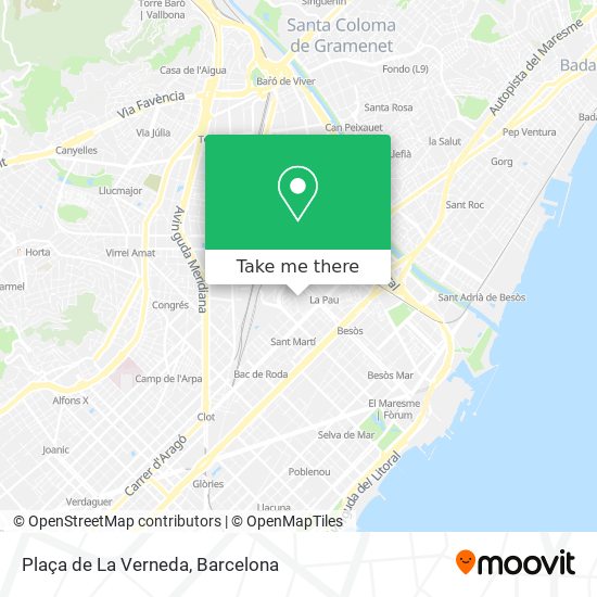 Plaça de La Verneda map