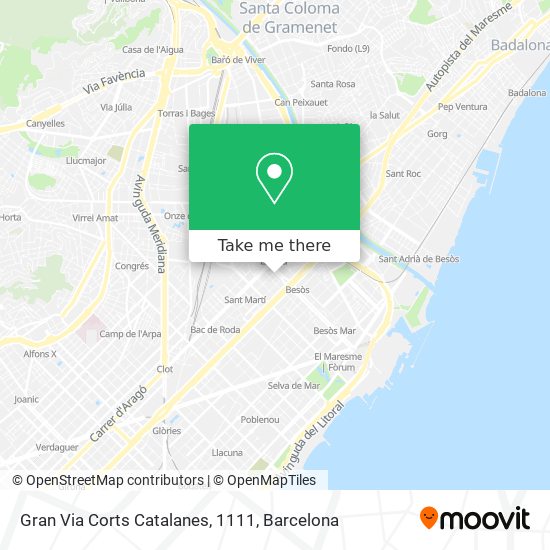 Gran Via Corts Catalanes, 1111 map
