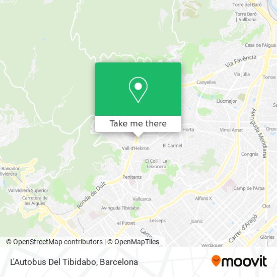 mapa L'Autobus Del Tibidabo