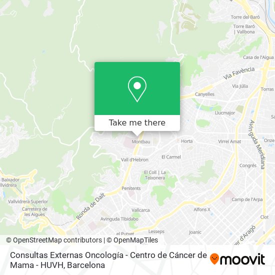 Consultas Externas Oncología - Centro de Cáncer de Mama - HUVH map