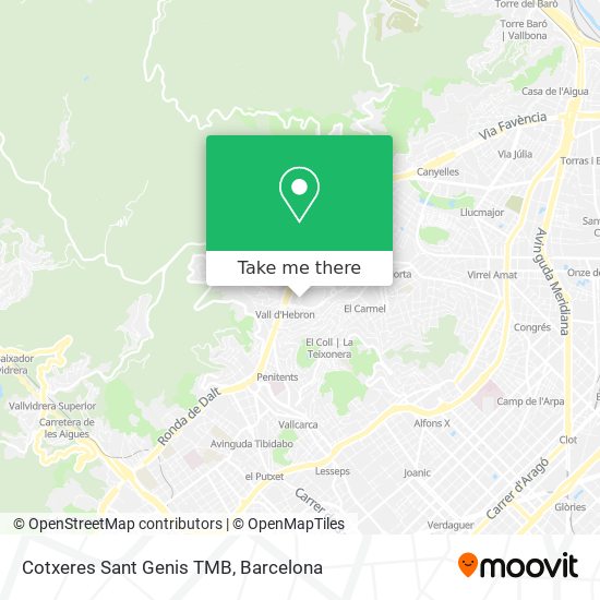 Cotxeres Sant Genis TMB map