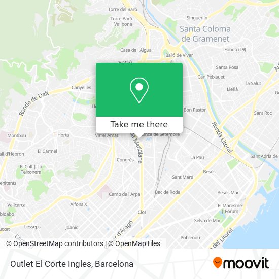 mapa Outlet El Corte Ingles