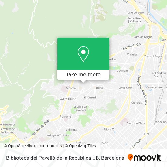 mapa Biblioteca del Pavelló de la República UB