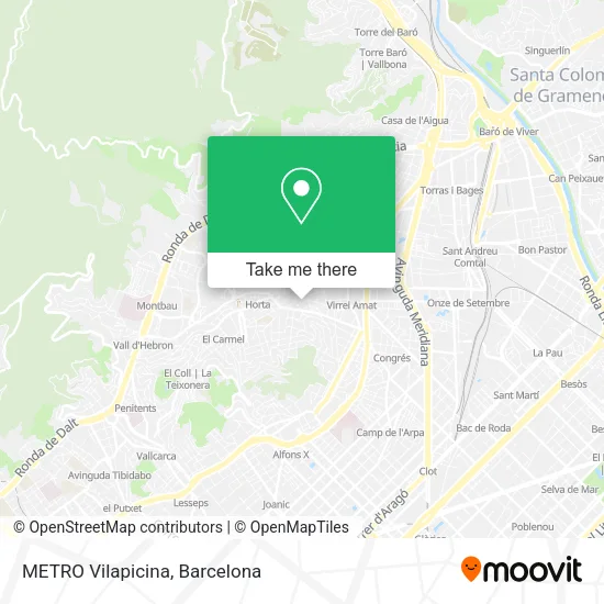 METRO Vilapicina map