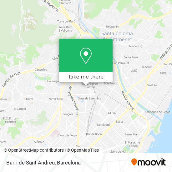 Barri de Sant Andreu map