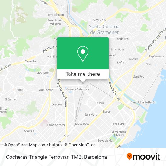 Cocheras Triangle Ferroviari TMB map