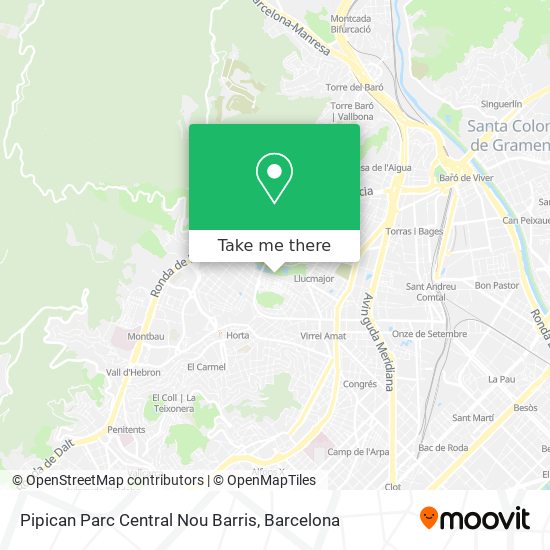 mapa Pipican Parc Central Nou Barris