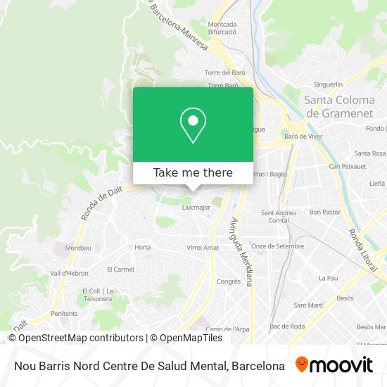 Nou Barris Nord Centre De Salud Mental map