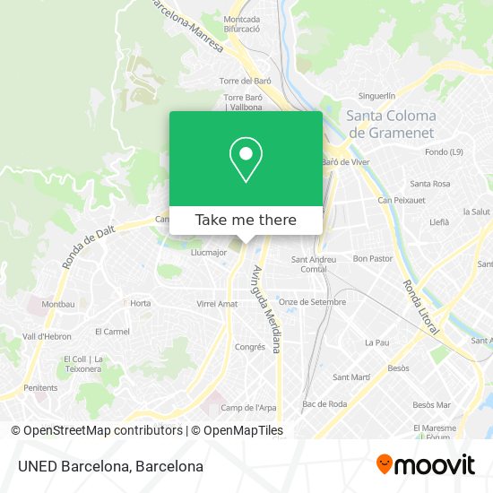 mapa UNED Barcelona