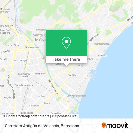 mapa Carretera Antigüa de Valencia