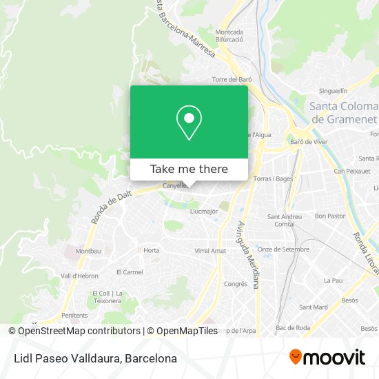 Lidl Paseo Valldaura map