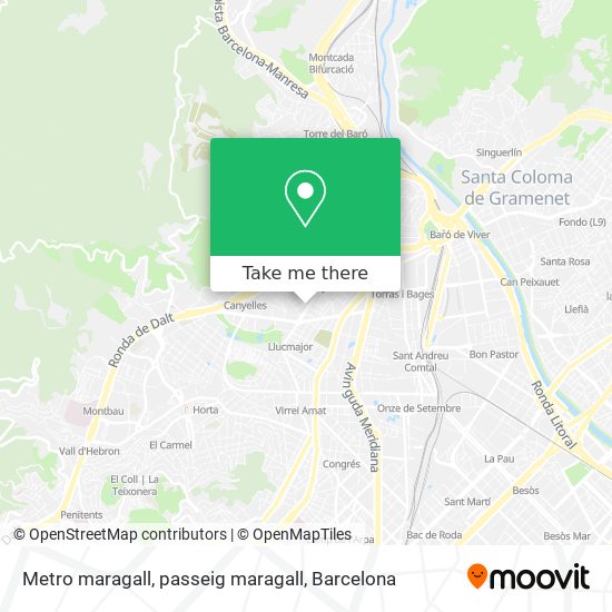 Metro maragall, passeig maragall map