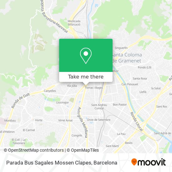 mapa Parada Bus Sagales Mossen Clapes