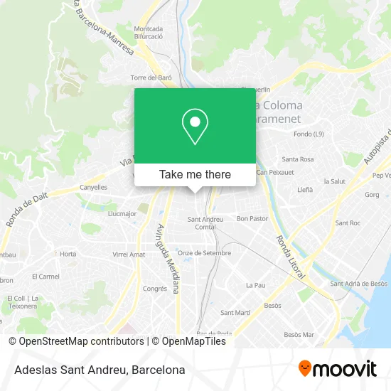Adeslas Sant Andreu map