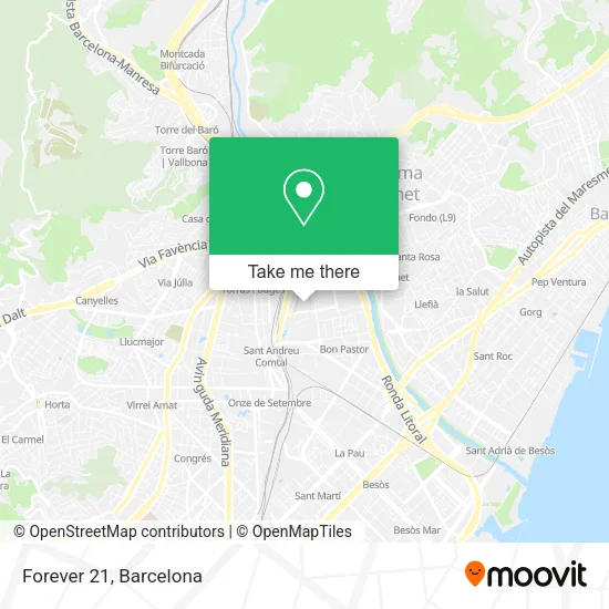 Forever 21 map