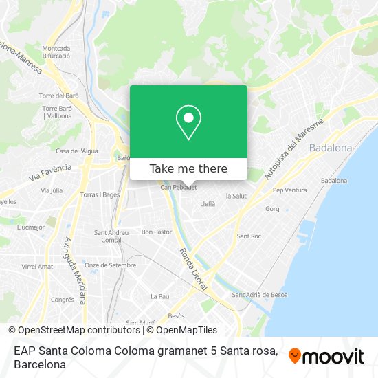 EAP Santa Coloma Coloma gramanet 5 Santa rosa map