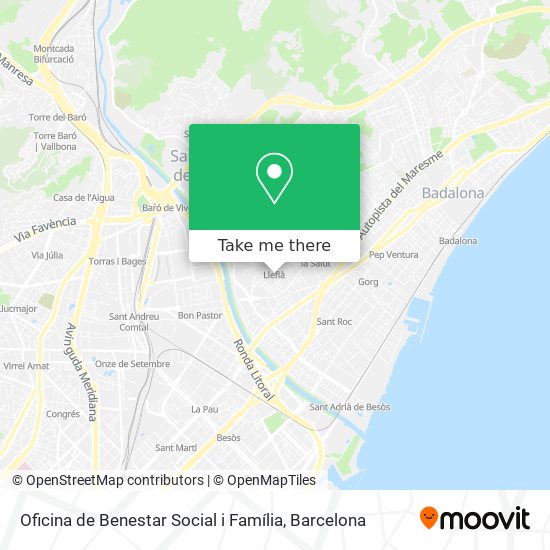 Oficina de Benestar Social i Família map