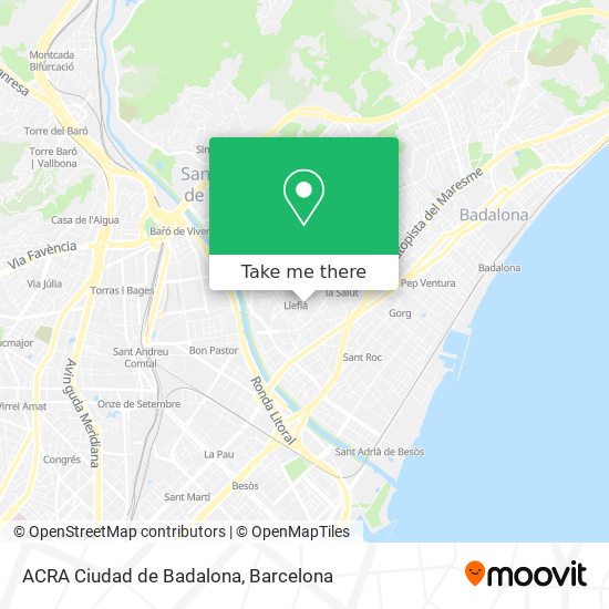 ACRA Ciudad de Badalona map