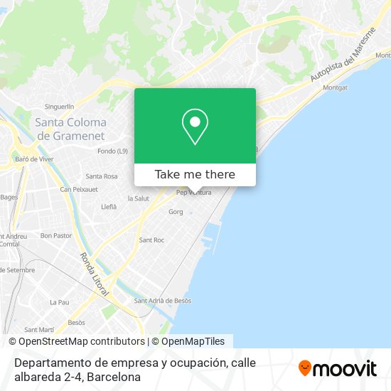 Departamento de empresa y ocupación, calle albareda 2-4 map