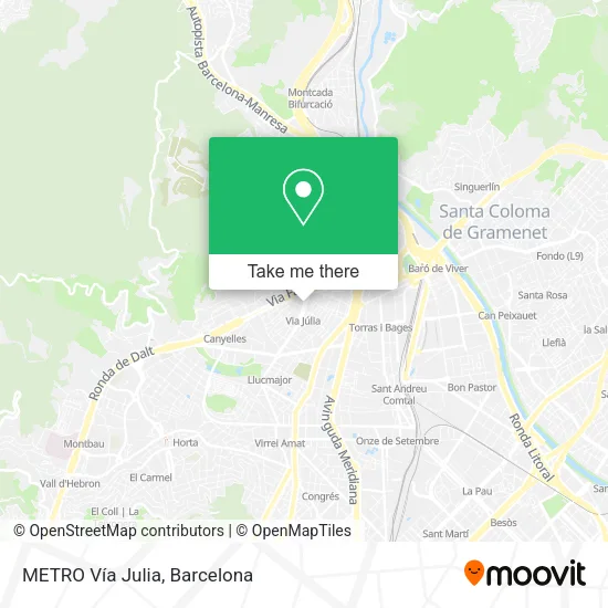 METRO Vía Julia map