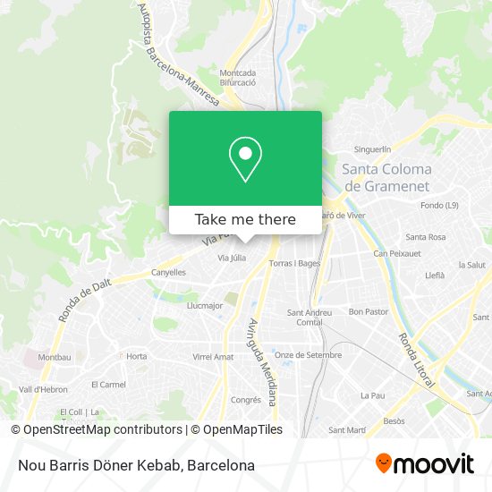 Nou Barris Döner Kebab map