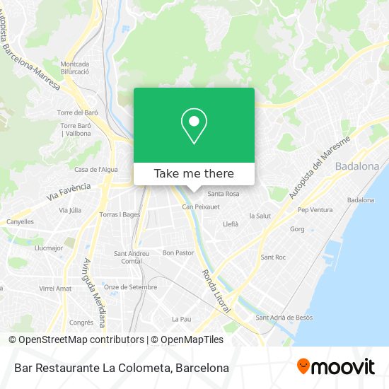 Bar Restaurante La Colometa map