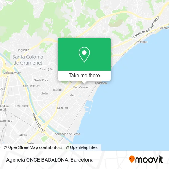 Agencia ONCE BADALONA map