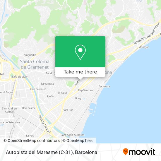Autopista del Maresme (C-31) map