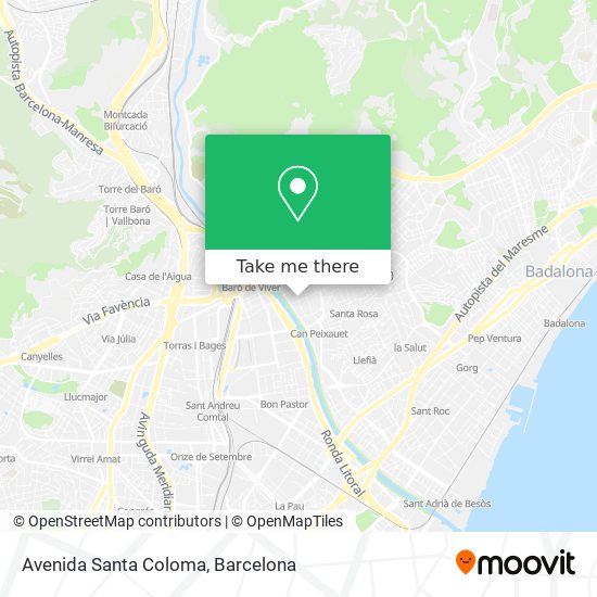 Avenida Santa Coloma map