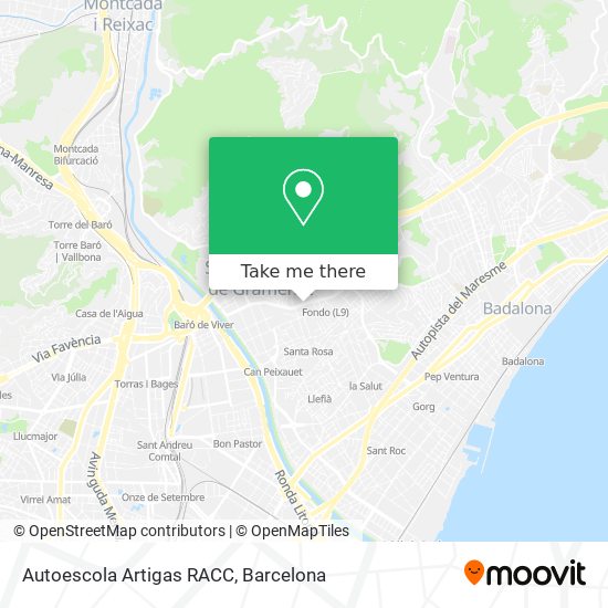 Autoescola Artigas RACC map