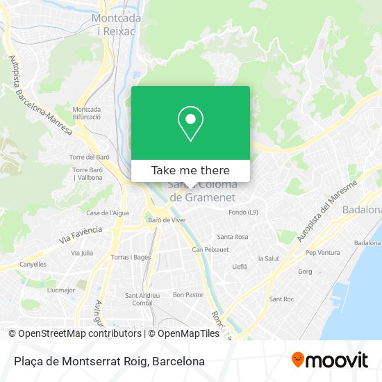 mapa Plaça de Montserrat Roig