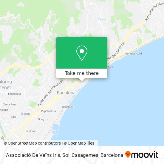Associació De Veïns Iris, Sol, Casagemes map