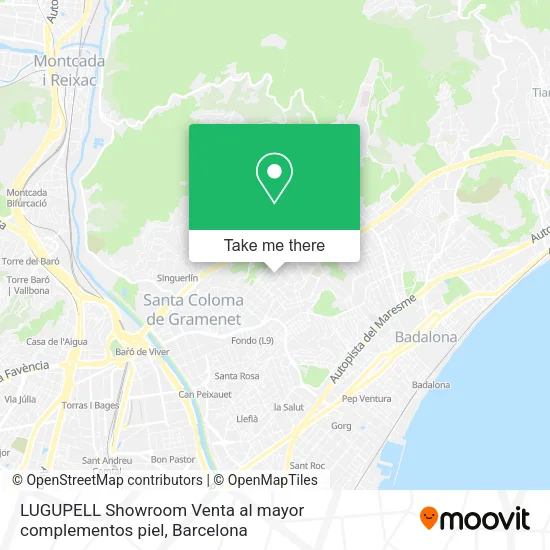 mapa LUGUPELL Showroom Venta al mayor complementos piel