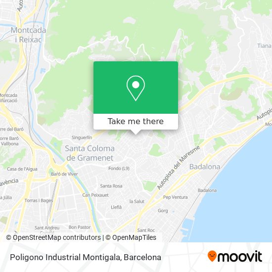 mapa Poligono Industrial Montigala