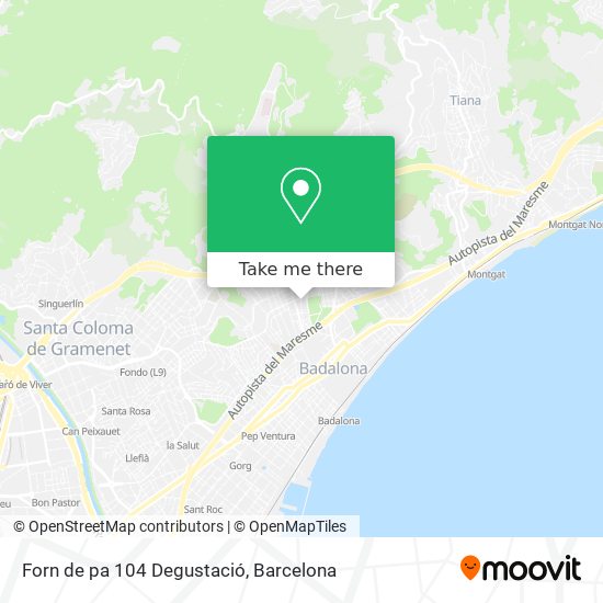 Forn de pa 104 Degustació map