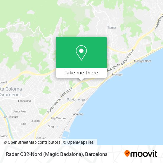 Radar C32-Nord (Magic Badalona) map