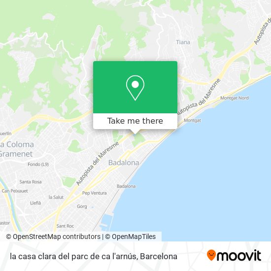 la casa clara del parc de ca l'arnús map