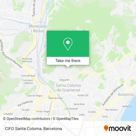 CIFO Santa Coloma map