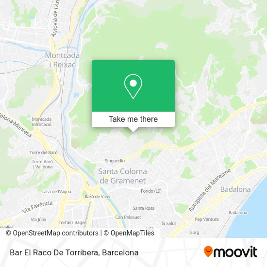 Bar El Raco De Torribera map