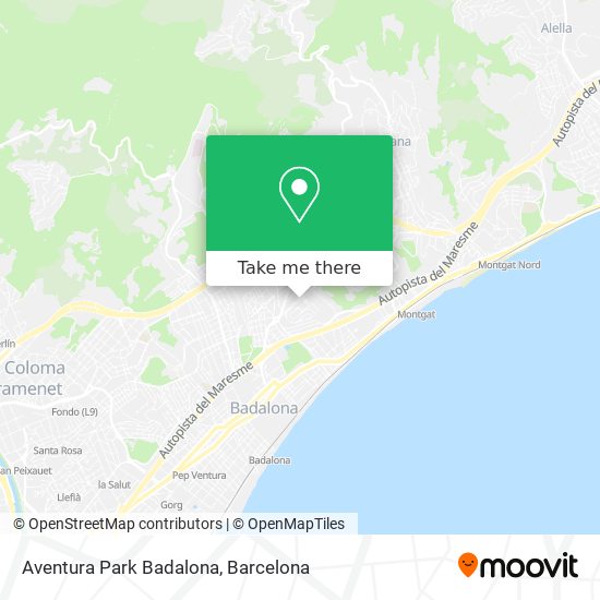 Aventura Park Badalona map